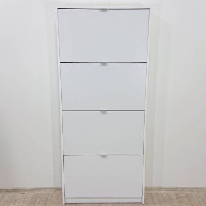 Bílý výklopný botník Shoes 70x162 cm Tvilum