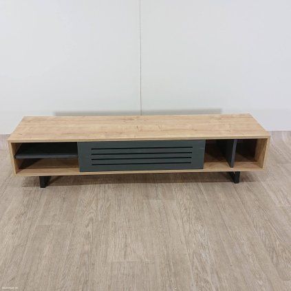 Hnědo-šedý TV stolek Safir