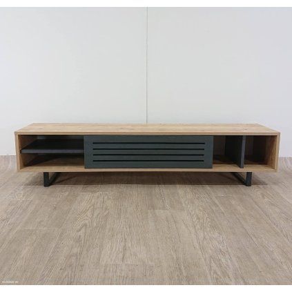 Hnědo-šedý TV stolek Safir