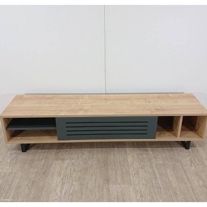 Hnědo-šedý TV stolek Safir