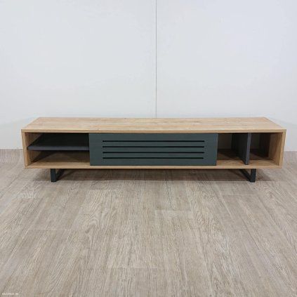 Hnědo-šedý TV stolek Safir