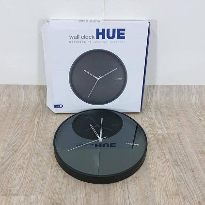 Černé nástěnné hodiny Karlsson Hue, 40 cm