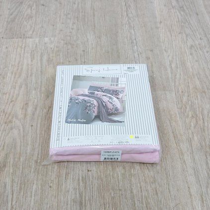 Povlečení s prostěradlem na dvoulůžko Eponj Home Rodez Powder, 200 x 220 cm