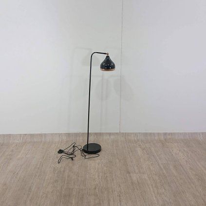 Stojací lampa v černo-měděné barvě Opviq lights Yildo