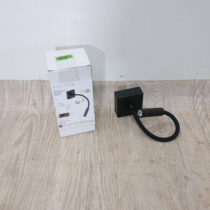 Černá nástěnná lampa s LED světlem ve stříbrné barvě SULION Easy