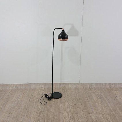 Stojací lampa v černo-měděné barvě Opviq lights Yildo