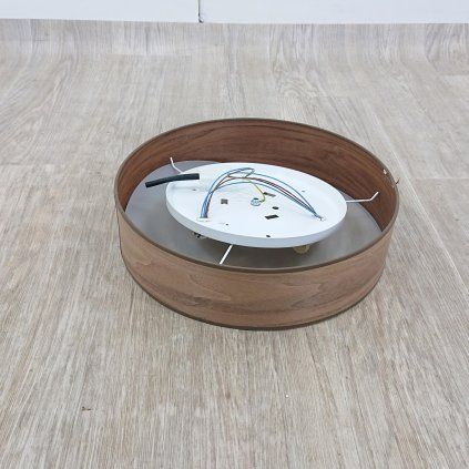 Stropní svítidlo z přírodní dýhy v barvě ořechového dřeva Sotto Luce TSURI L, ? 40 cm