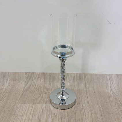Svícen 41 cm stříbný ABBEVILLE