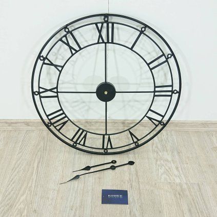 Černé nástěnné hodiny Premier Housewares Matt, o 59 cm