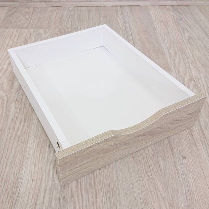 Dekorativní bedýnka bílo-hnědá