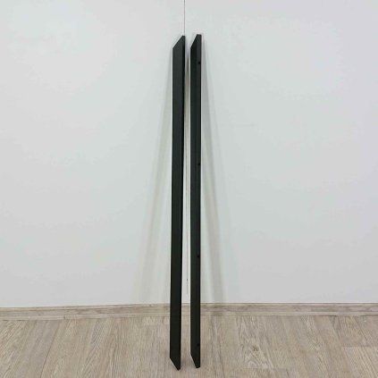 Černá kovová tyč 120 cm sada 2 ks