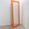 Nástěnné oranžové zrcadlo 80x200 cm