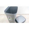 Šedý odpadkový koš 25l Dual Swing Bin M KIS_3