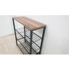 Černý kovový stojan na boty 60x25x68 cm_2