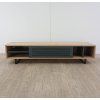 Hnědo-šedý TV stolek Safir