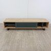 Hnědo-šedý TV stolek Safir