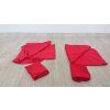 Set červeného povlečení s prostěradlem na dvoulůžko Basso Rojo, 200 x 220 cm2