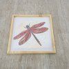 Dřevěný dekorativní servírovací tác Dragonfly, 40 x 40 cm