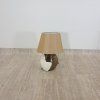 Moderní béžově-bronzová stolní lampa ESLA
