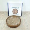 Hnědé nástěnné hodiny z lipového dřeva Karlsson Pure Small, o 22 cm